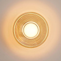 Applique LED di design rotonda in vetro ambrato con diffusore bianco - Savannah
