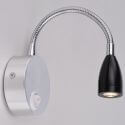 Applique/Luce di Lettura design nera - Notta