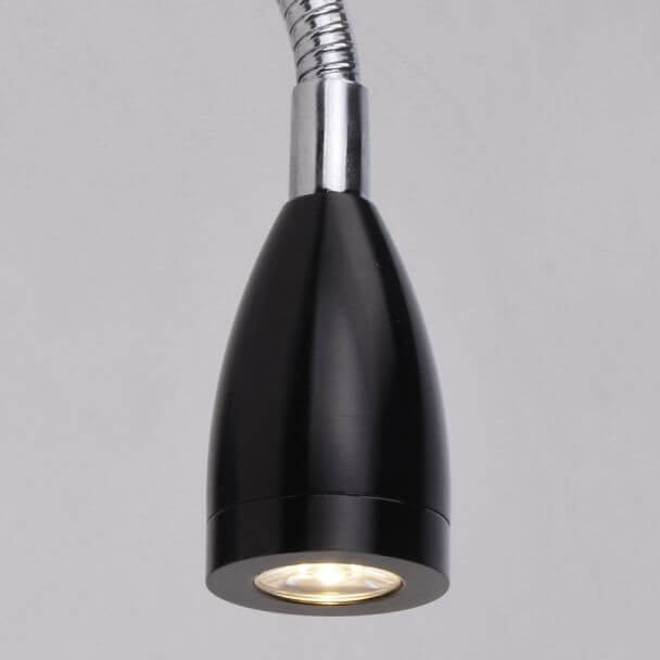 Applique/Luce di Lettura design nera - Notta