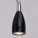 Applique/Luce di Lettura design nera - Notta