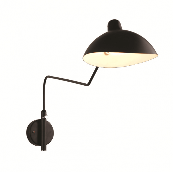 Lampada da parete nera molto design - Levana