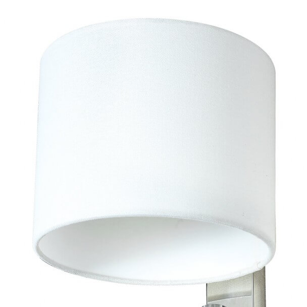 Lampada da parete/lettura conica design in cromo e tessuto - Symetra