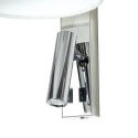 Lampada da parete/lettura conica design in cromo e tessuto - Symetra