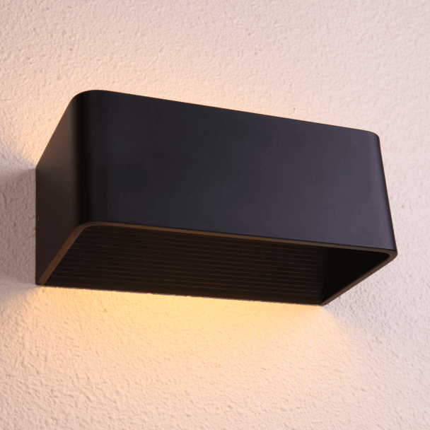 alluminio nero LED integrato si lampada a muro - Quadra